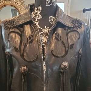 Dallas Premium Leather Vintage Motorcycle Jacket & Chaps set